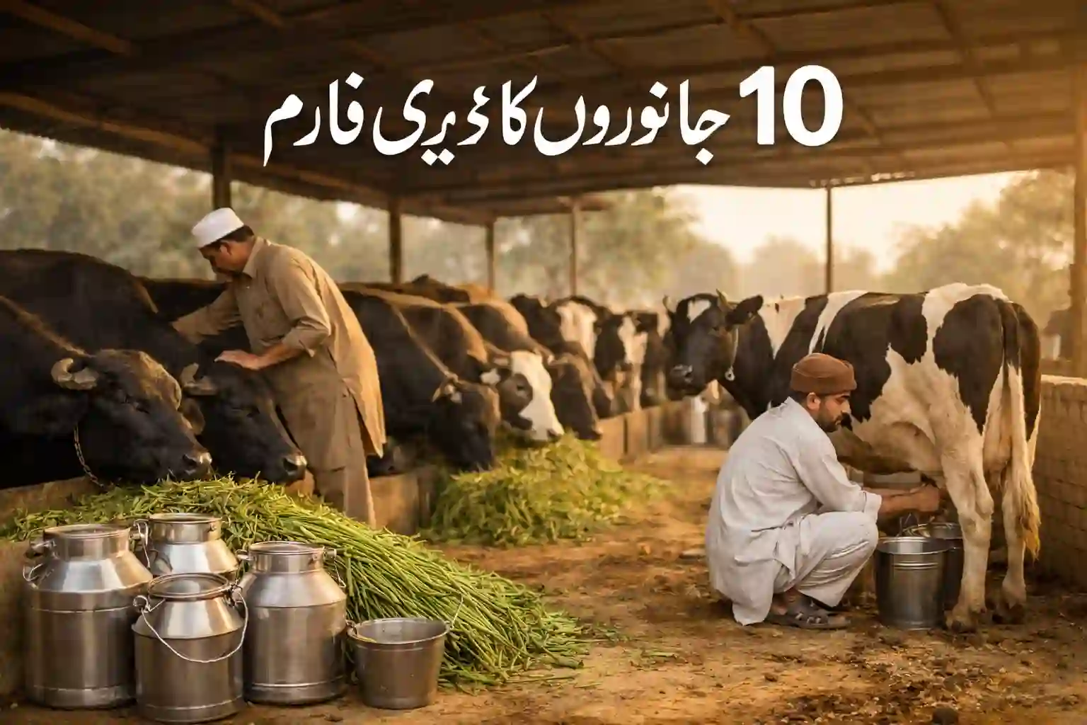 10 janwaron ka dairy farm business plan Pakistan mein munafa hasil karne ka tareeqa