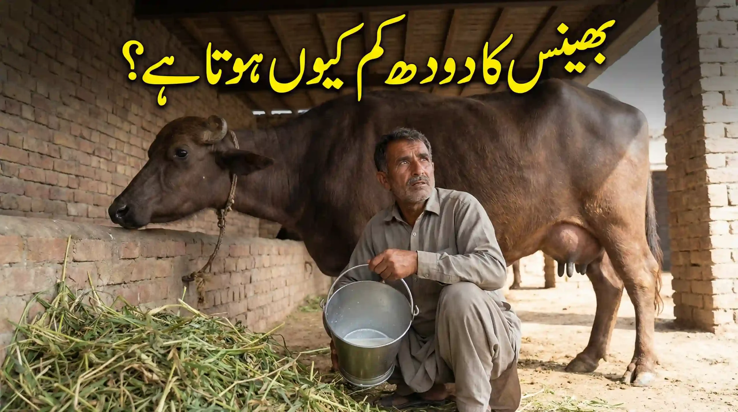 bhains ka doodh kam kyun hota hai dairy farm buffalo milk decrease reasons Pakistan guide