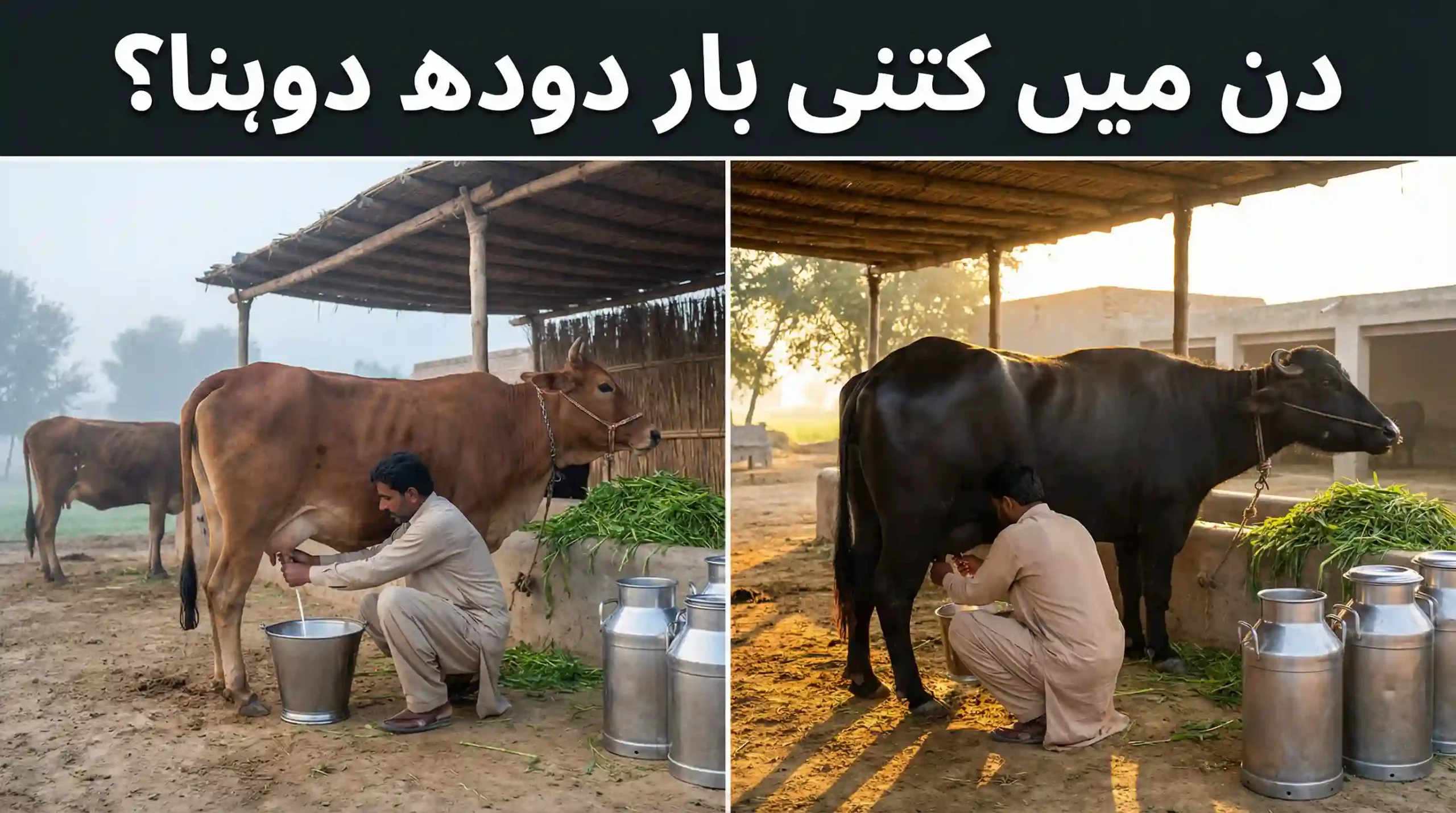 din mein kitni bar doodh dohna dairy farm milking frequency guide Pakistan cows buffalo milk routine