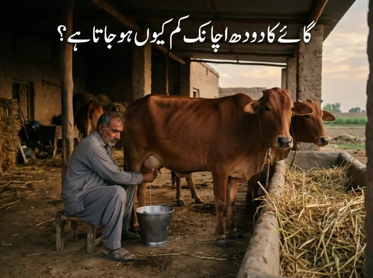 gaaye ka doodh achanak kam kyun ho jata hai dairy farm cow milk decrease reasons Pakistan guide